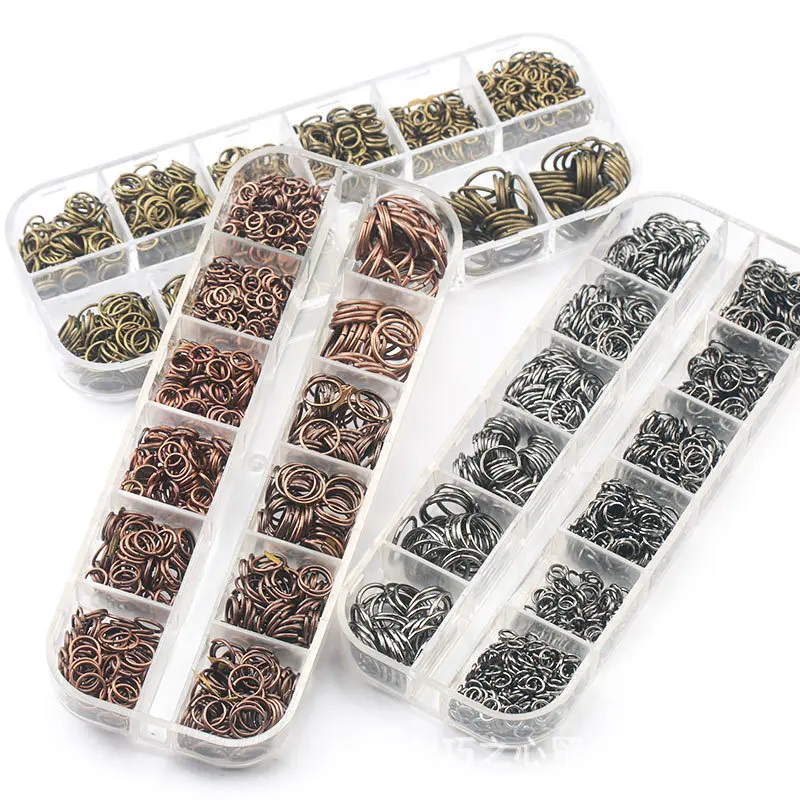 

T1100P 7 Styles 4-9MM DIY Material Beads Cup Hook Open Jump Ring Pin Box Sets Jewelry Making Findings