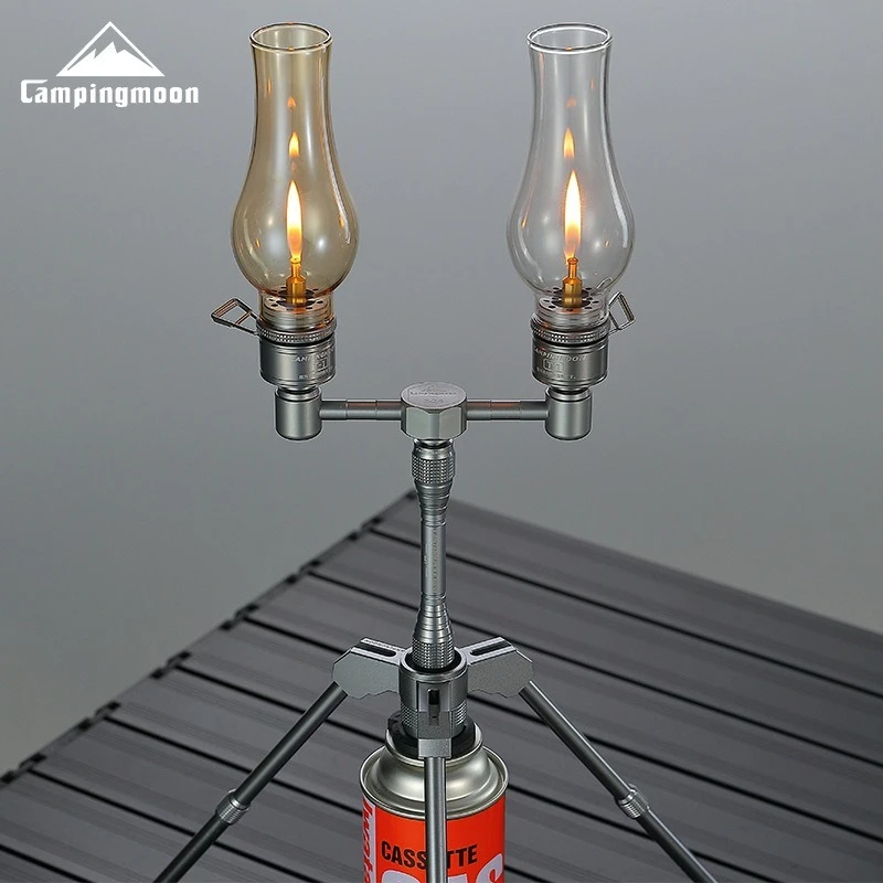 CAMPINGMOON Aluminum Alloy Extension Pole MINI Gas Lamp Increases Height Or Length Short Candle Lamp Pole