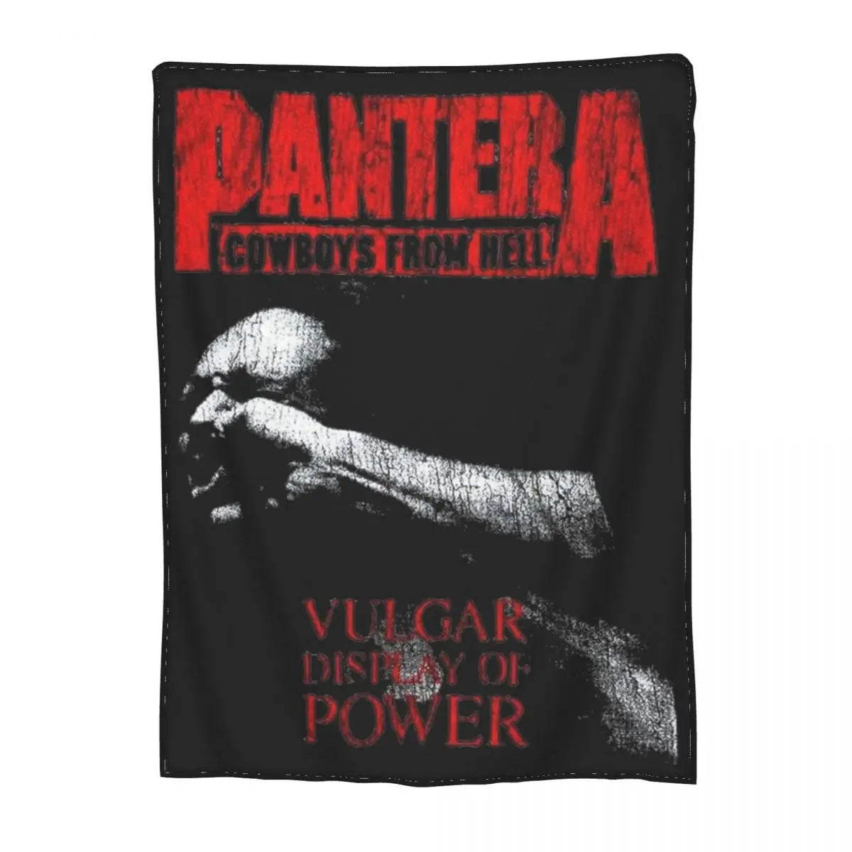 Red Vintage Pantera Band Blanket Fleece Print Heavy Metal Band Lightweight Thin Throw Blanket for Bedding Office Bedding Throws