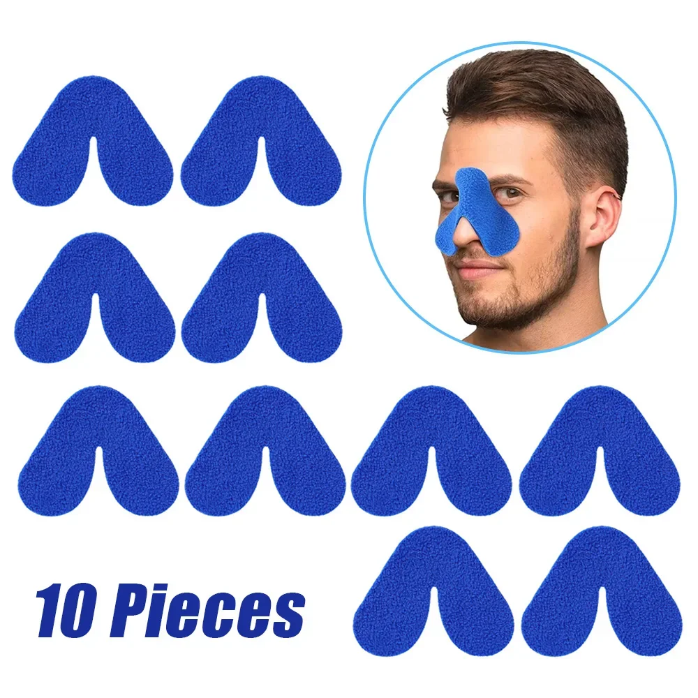 

10PCS Nasal Pads for CPAP Mask Blue Universal Nose Pad Sleep Apnea Comfort Pad Anti Wrinkle Ventilator Pad Nasal Strip
