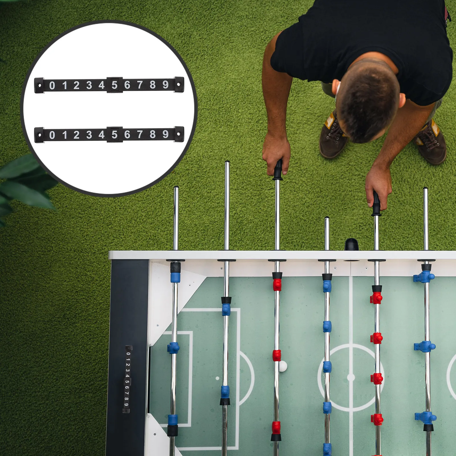

2Pcs Foosball Score Counters Sturdy PP Construction Portable Scorekeeper Bars Multi-Functional for Table Soccer Game Props Use