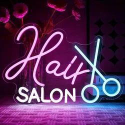 Hair Salon Neon Sign LED Neon Light Dimmable for Beauty Barber Shop Locker Room Beard Hair Salon Wall Decor Hairdresser Gift