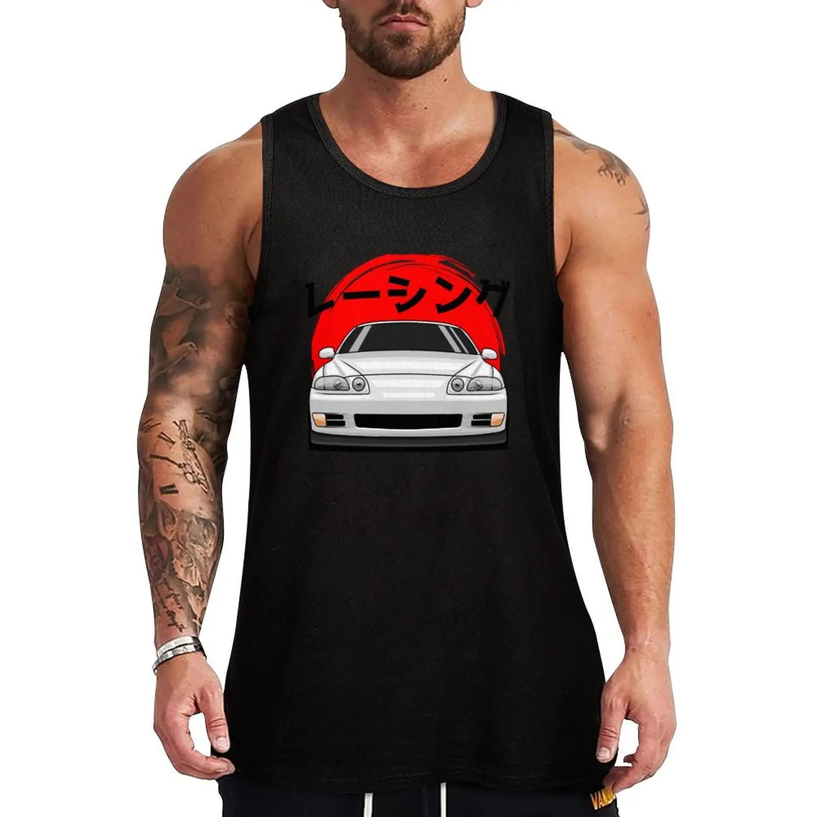 

White Soarer Front Tank Top T-shirts men tops t-shirt gym man