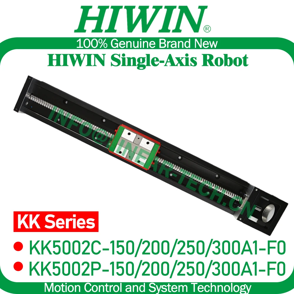 HIWIN KK50 Module Single-Axis Robot Ballscrew KK5002C KK5002P 150 200 250 300MM Linear Slide Stages High Accuracy Stiffness NEW