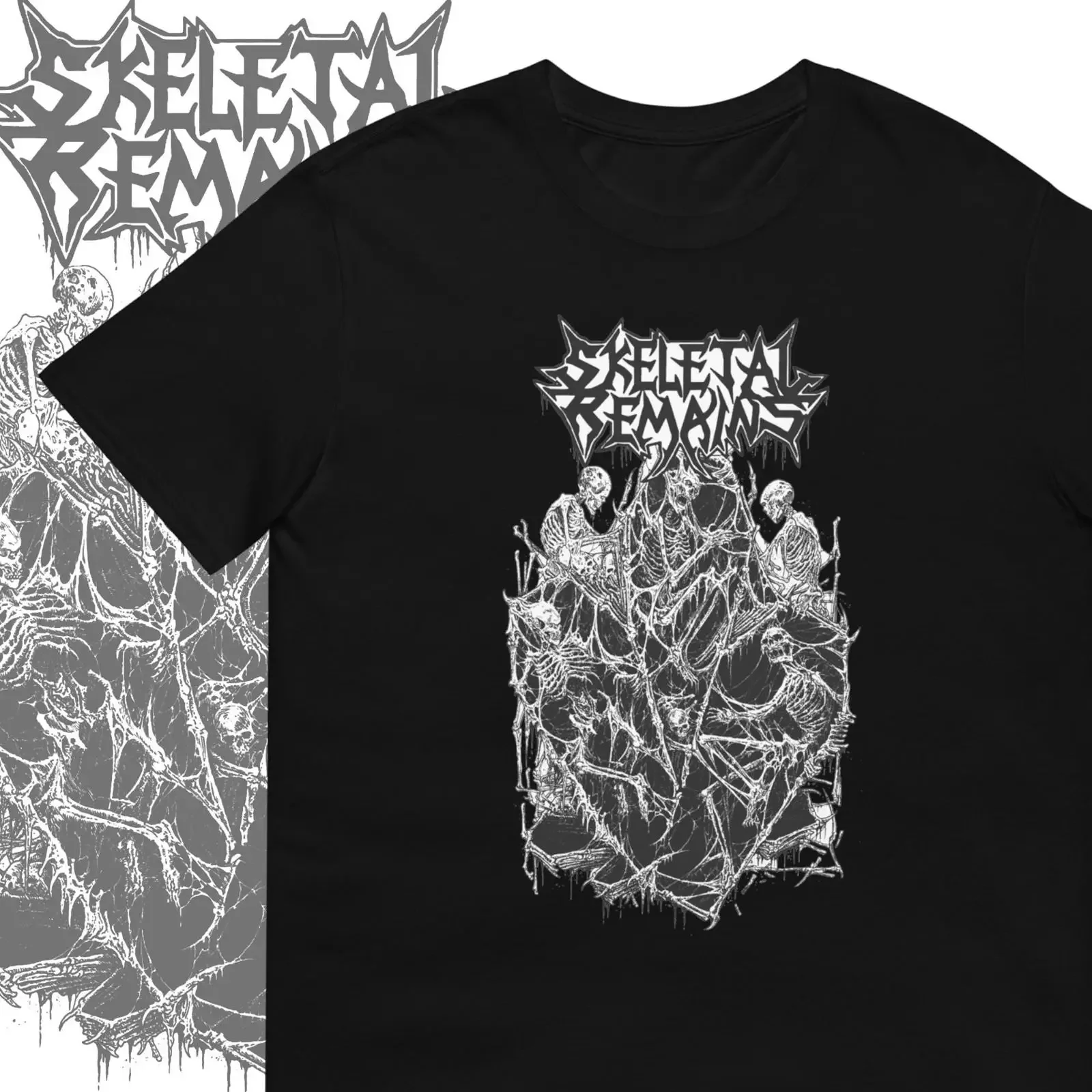 Skeletal Remains T Shirt Heavy Metal Band Merch vintage Washed Breathable Stretched Stylish Soft homme fashion Versatile