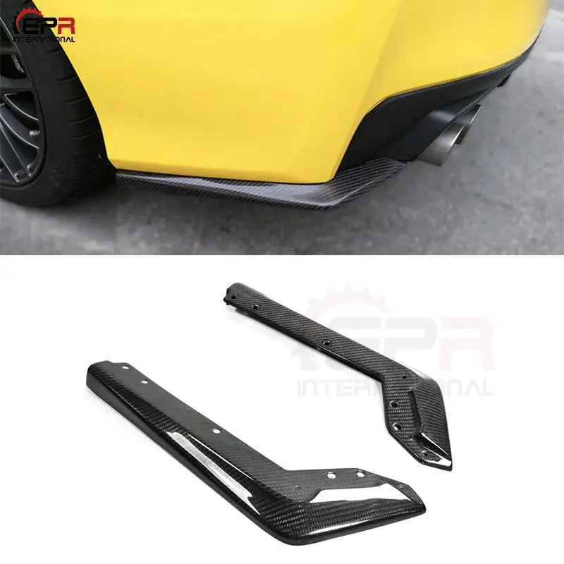 

For 14-18 Impreza WRX VAB VAF STI Carbon Fiber Bottom Line Rear Spat Glossy Finish Bumper Splitter Extension Kit Tuning Trim