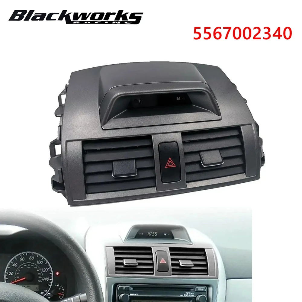 

5567002340 Car Center Dash Conditioning Outlet Air Vent Panel Black For Toyota Corolla 2009‑2013 Car Air Vent Panel B2K6 Black