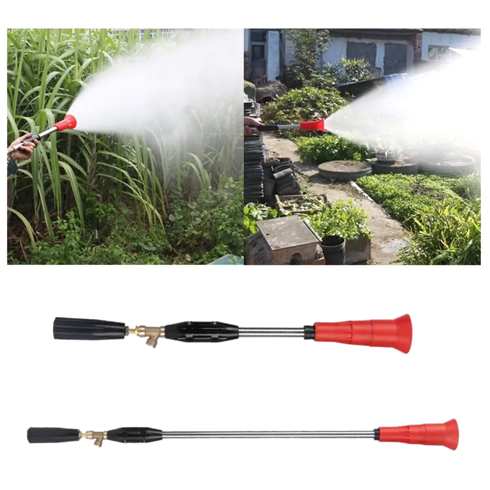 High Pressure Sprayer Wand Adjustable Nozzle Long Range Garden Watering Rod for Orchards Fields