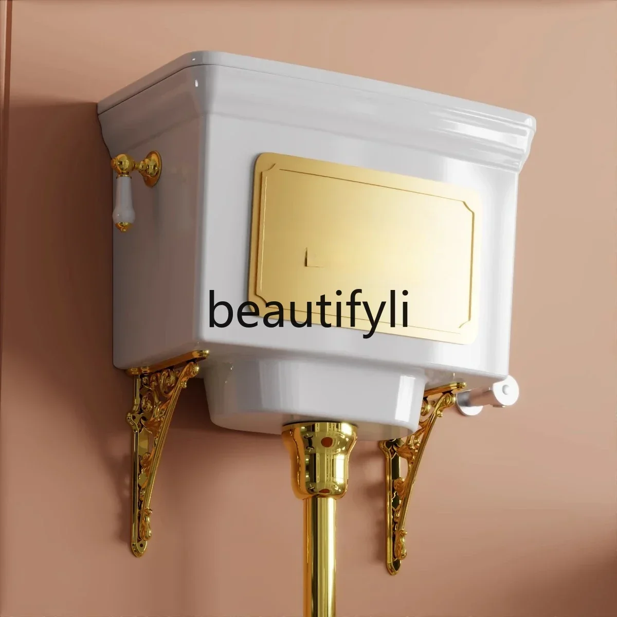 

Asmt59 Настенный керамический резервуар для воды в стиле ретро, унитаз с низким резервуаром для воды, классический унитаз, бытовой разделенный напольный настенный ряд