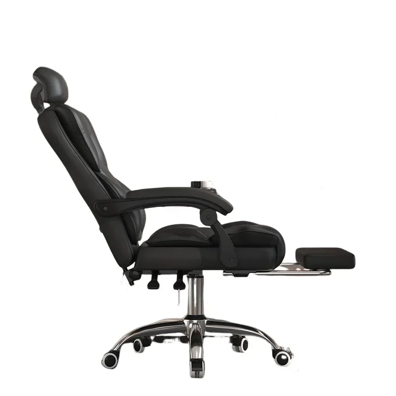 

For Ergonomic Office Chair Adjustable Backrest Rotary Soft Leather Boss Chair Home Living Chair