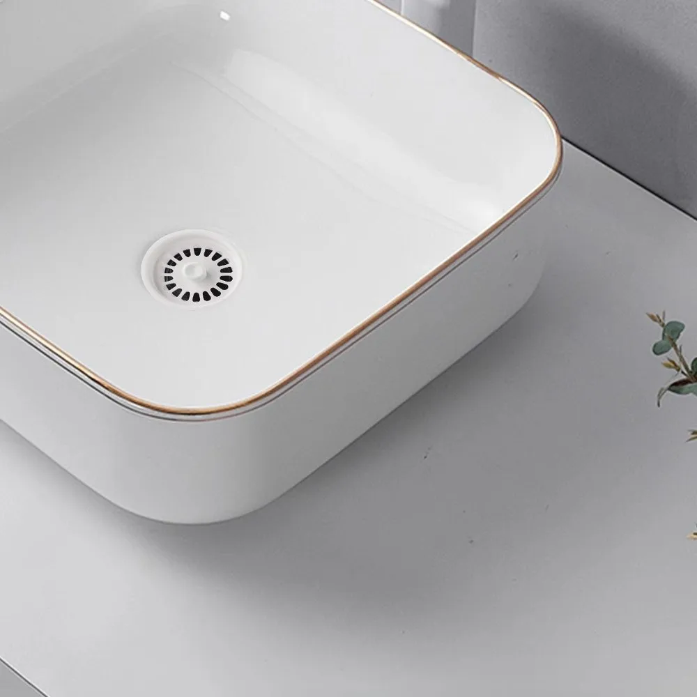 Practical 78mm Kitchen Drain Filter White Plastic Fine Mesh Sink Strainer Plug Easy Clean Kitchen Sink Accessory Kitchen Use