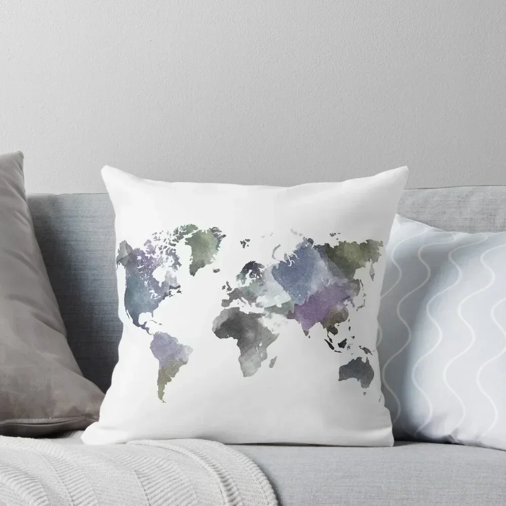 

Watercolor World Throw Pillow pillow pillowcase christmas decorations 2025 Pillow Covers Decorative