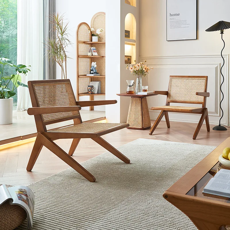 

Compact Versatile Customizable Japanese rattan lounge chair