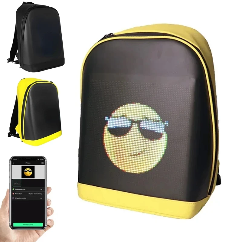 

LED Backpack BLUETH Version Portable LED Backpack Magic Smart Walking Billboard APP Control Outdoor Led Display Bag