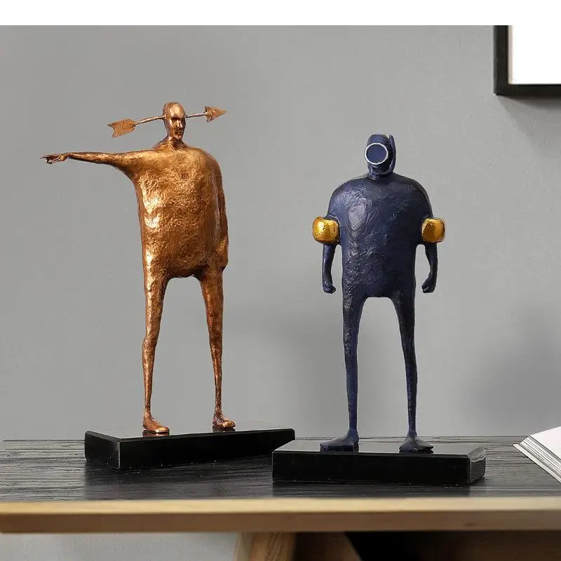 Abstract Character Penetration Statue Crafts Desk Decoration Diver Figures Sculpture Ornaments Living Room Furnishings