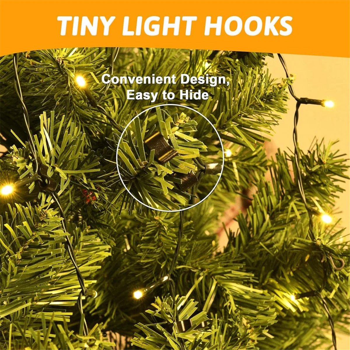 A24P 120pcs Outdoor Gutter Hooks,Reusable S Hooks,for Hanging Christmas Lights,Icicle Fairy Lights,Christmas Tree Decorations