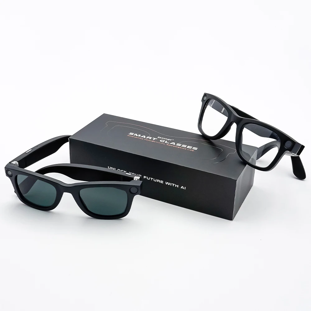 

GS3 Smart Sunglasses 8MP 4K Dual Lenses Photo Voice Record WiFi Transfer 32GB Memory AI Assistant SmartGlasses