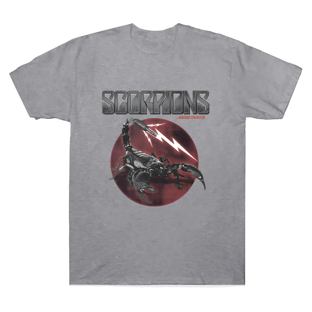 Cool Scorpions T-Shirt Raised on Rock Graphic Tee for Men Women Trend Cotton Tops Summer Loose Round Neck Short Sleeves T Shirts