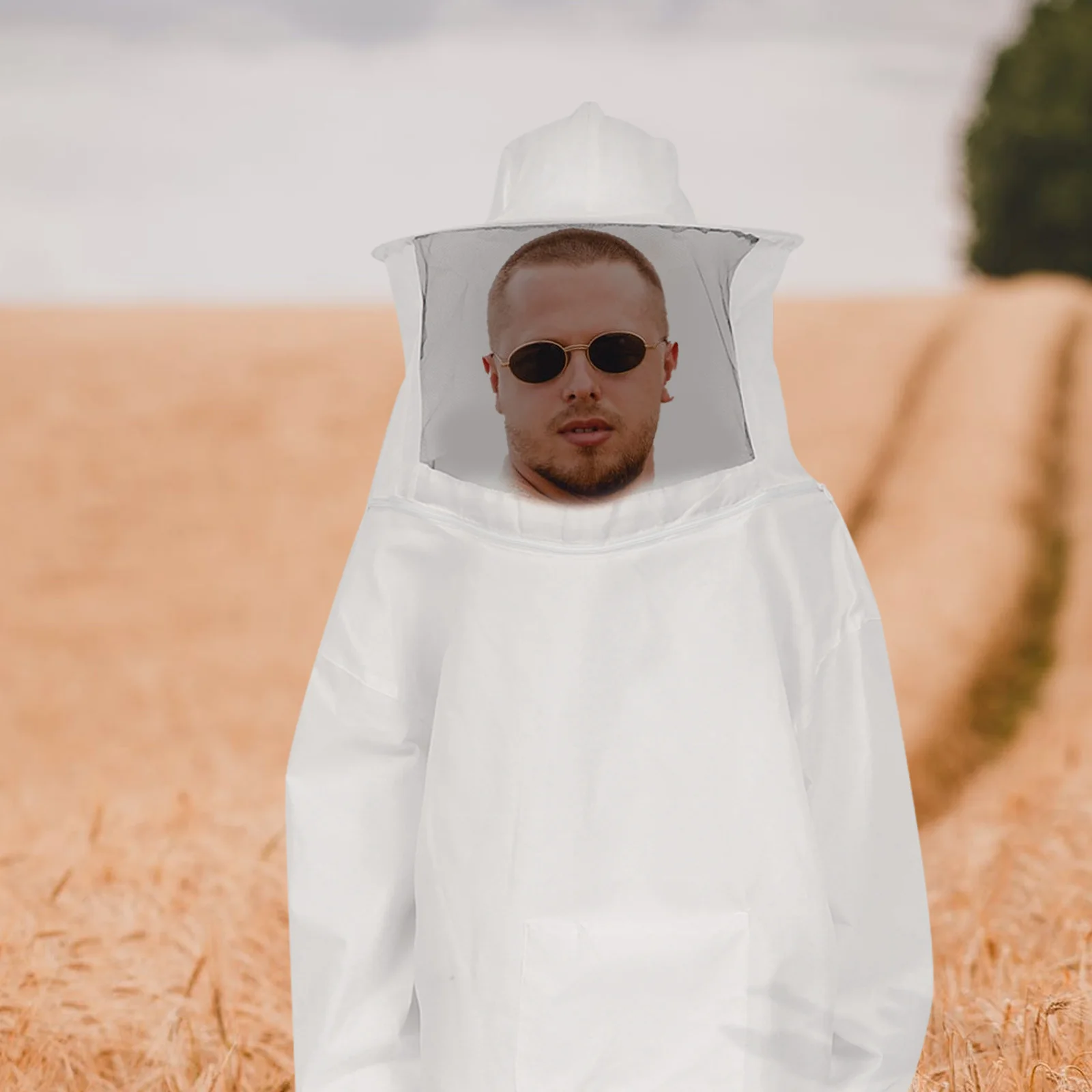 

1Pcs Beekeeping Protective Clothes Breathable Suit Anti Bee Clothing Veil Hat Full Body Skin Protection Uv Outdoor Beekeepers