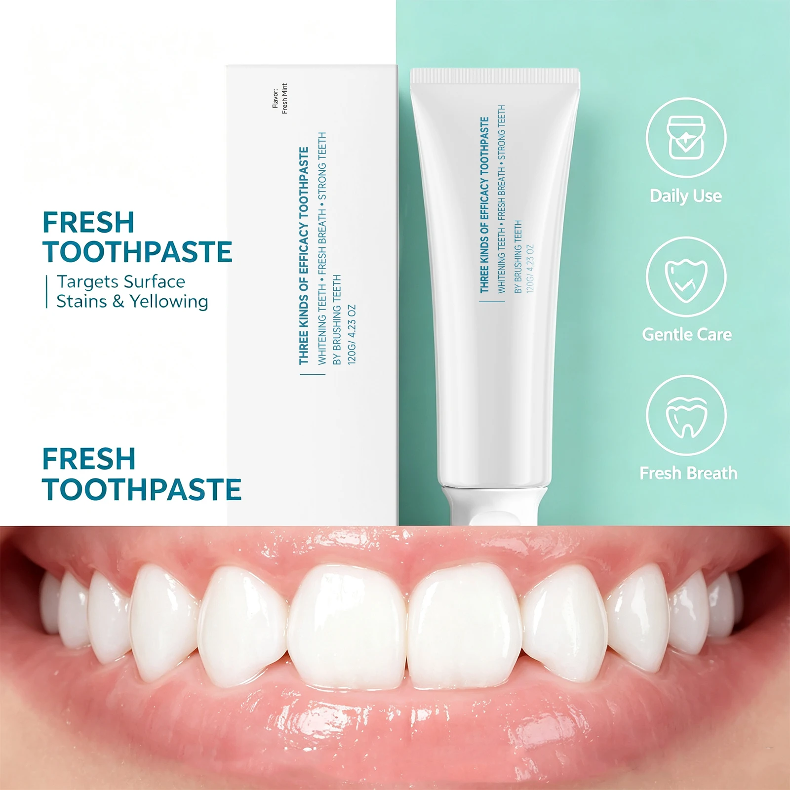 Multi Effect Toothpaste Strengthen Teeth Long Lasting Fresh Breath Improve Yellow Teeth Remove Tea Stain Coffee Stains Oral Care