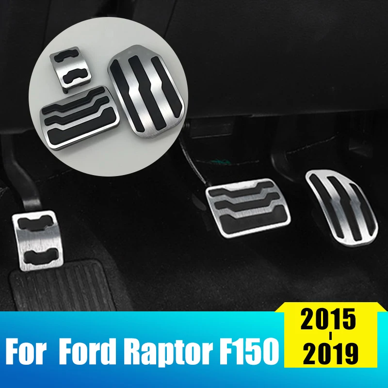 

Aluminum Car Foot Pedal Fuel Accelerator Brake Pedal Cover For Ford Raptor F-150 F150 F 150 2015 2016 2017 2018 2019 Accessories