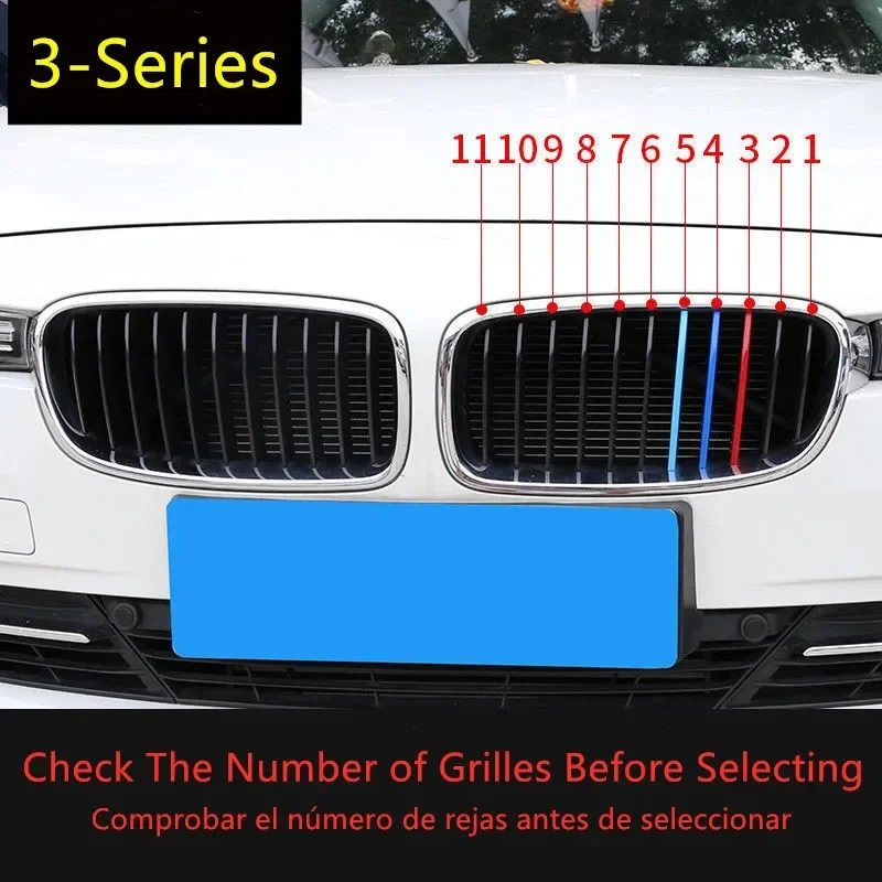 For BMW 3 Series E46 E90 E91 E92 E93 F30 F31 F34 G20 Nice Grill M Performance Strips Accessories Grille Motorsport Stickers