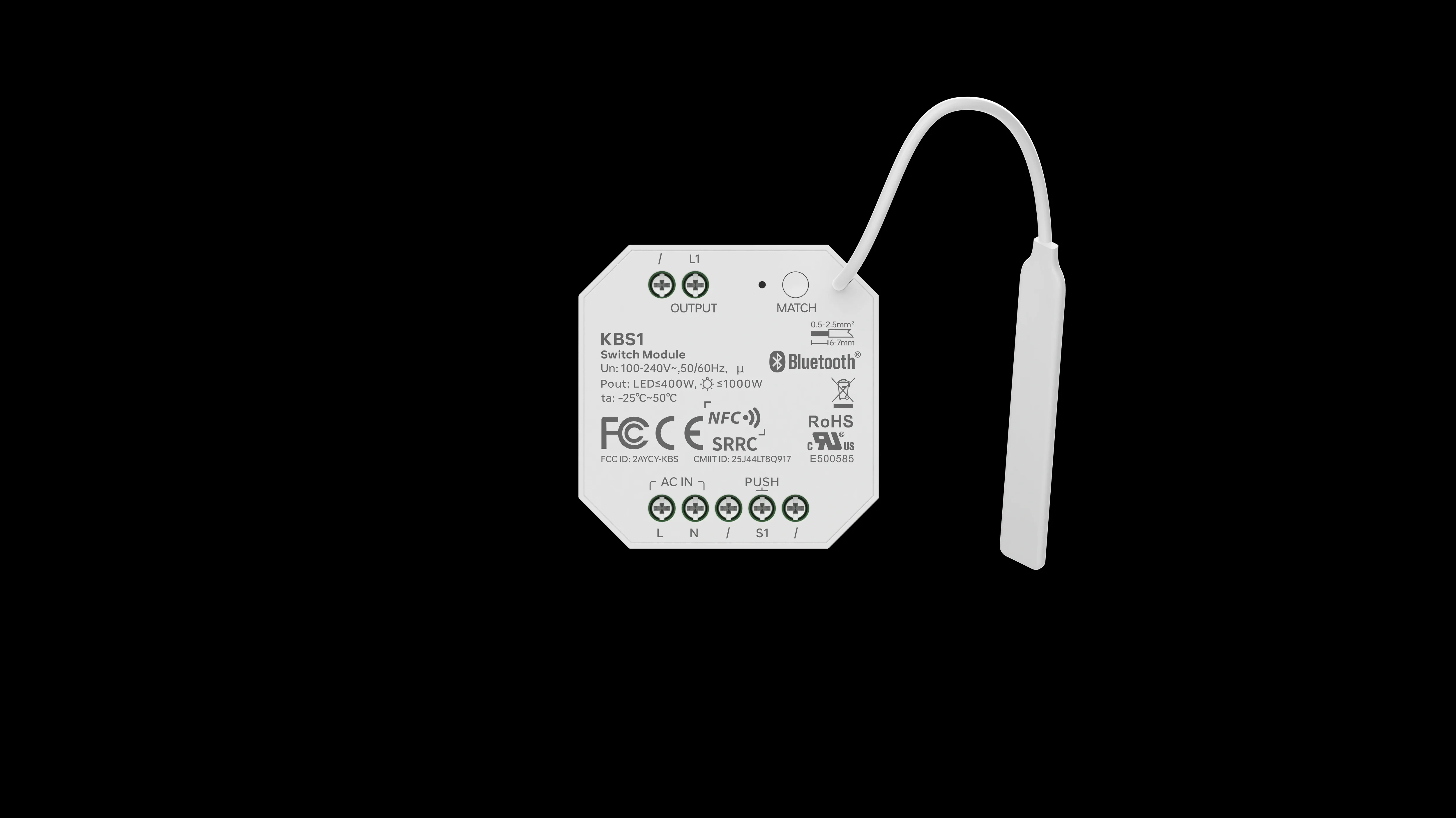 DALI to Triac/ELV Module 100-240V Wireless Switch Module NFC Programmable Supports DALI DT6 Devices UL Certification