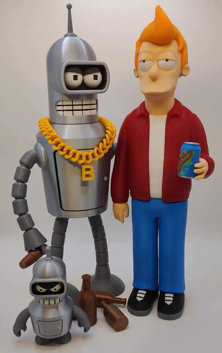 In Stock Cartoon Futurama Fry & Bender Action Figure Model Toys Gifts For Kids view 3