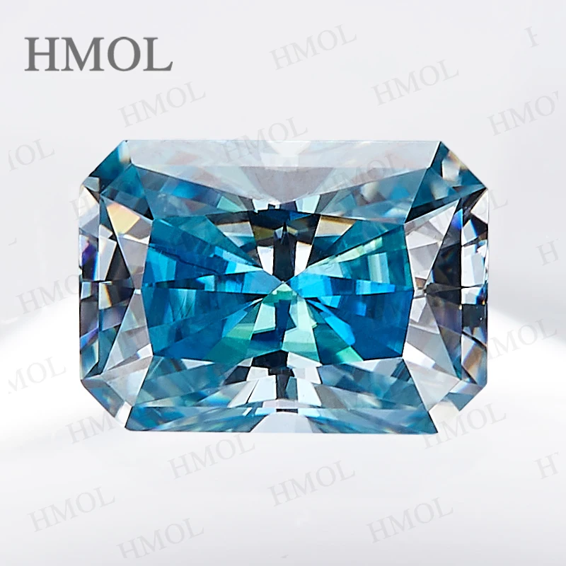 

Moissanite Stone GRA Report Aquamarine Brilliant Radiant Pear Marquise Cut Lab Grow Stone High refractive index beads DIY charms