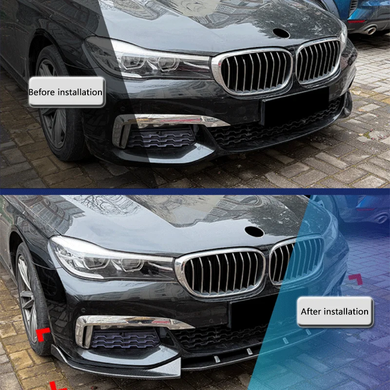 BMW 7 시리즈 g11 g12 초기형 M 스포츠 2016-2018 프론트 립 프론트 스포일러 소형 서라운드 개조 액세서리에 적합 썸네일 3