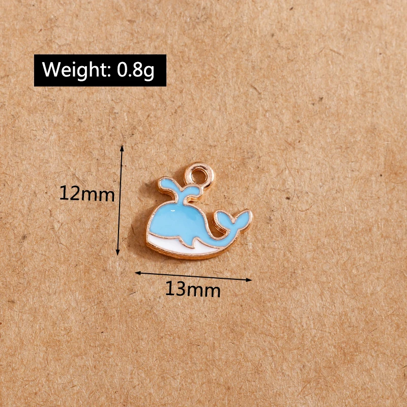 10 Stück süße Meereslebewesen Charms für Schmuckherstellung Emaille Seestern Muschel Muschel Charms Anhänger DIY Halskette Ohrringe Accessori – Detail 6