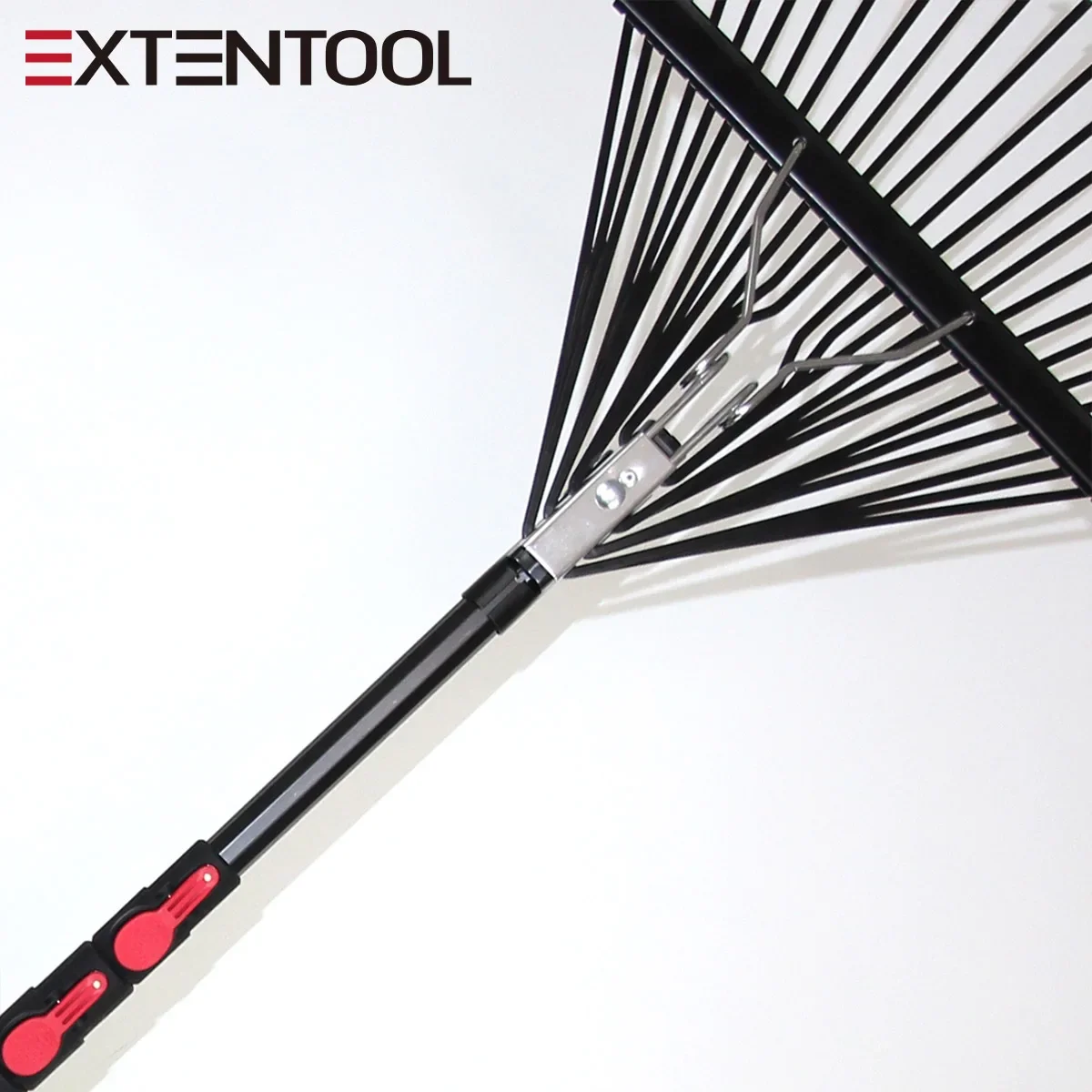 Extentool aluminum telescopic leaf rake hand garden tool with extendable rod