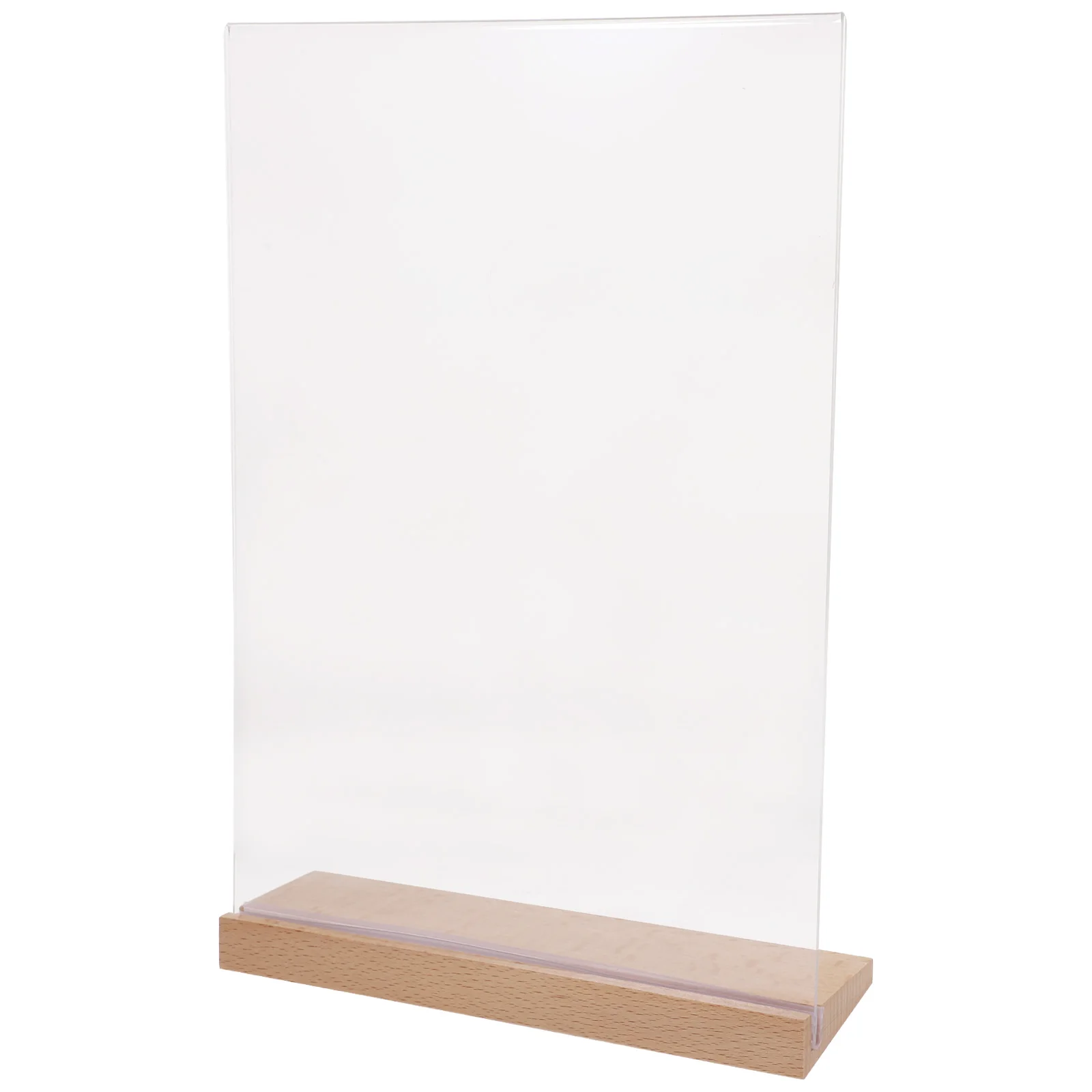 

Beech Wooden Table Card Menu Stand Acrylic Sign Holder Display Rack For Price Tags Menu Tabletop School Restaurant Wedding Fair