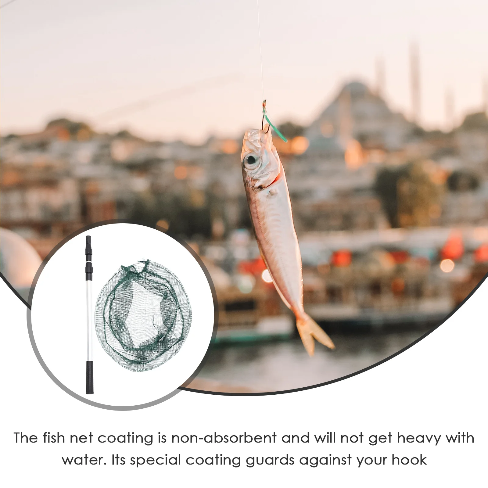 

Release Fishing Net Foldable Telescoping 1.5m Aluminum Alloy Handle Aquarium Lakes Ponds Saltwater Foldable Fish Net