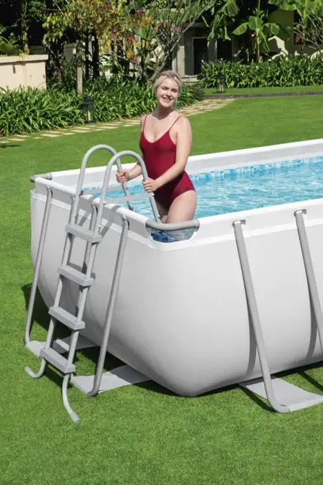 56456 Rectangular Above Ground Swimming Pool Outdoor Family Inflatable Steel Frame Swimming Pool for Backyard Garden