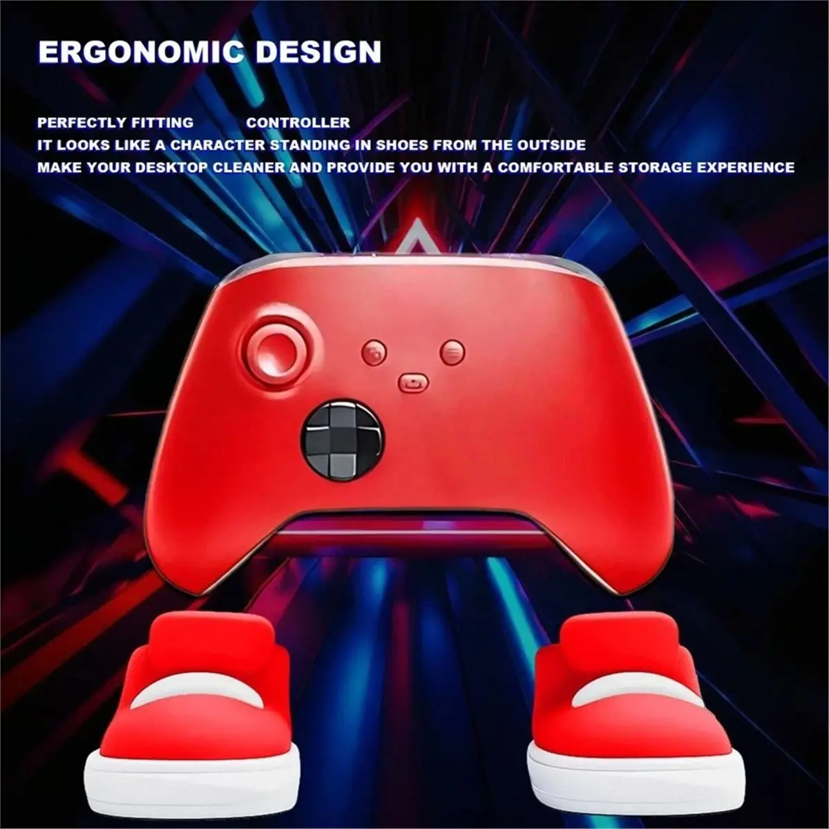 Shoes Shaped Game Controller Fun Stand Display Mount for One, /S Gamepads, Gaming Desk Organizer Green