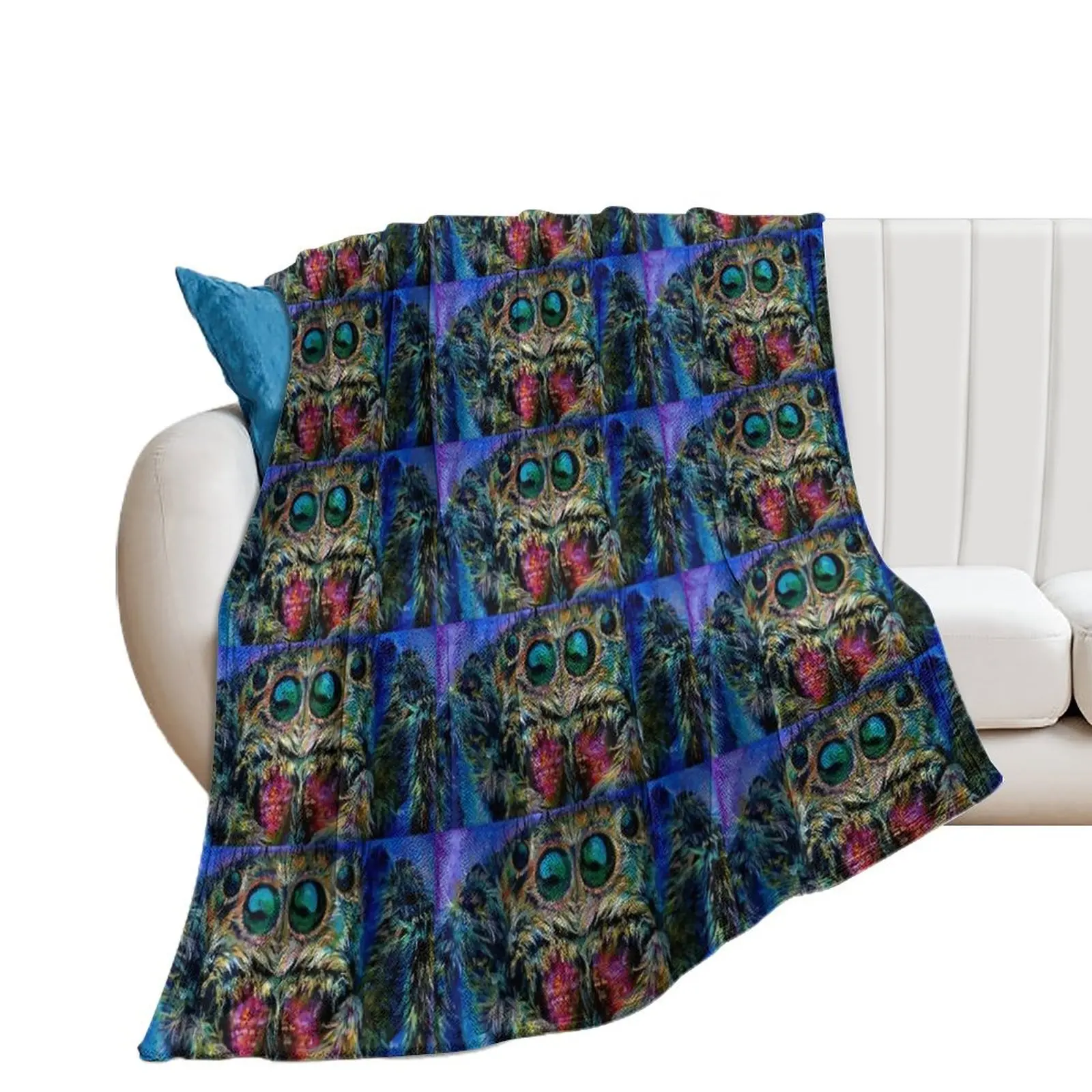 

Vincent the Jumping Spider Throw Blanket Vintage Warm Sofas Blankets