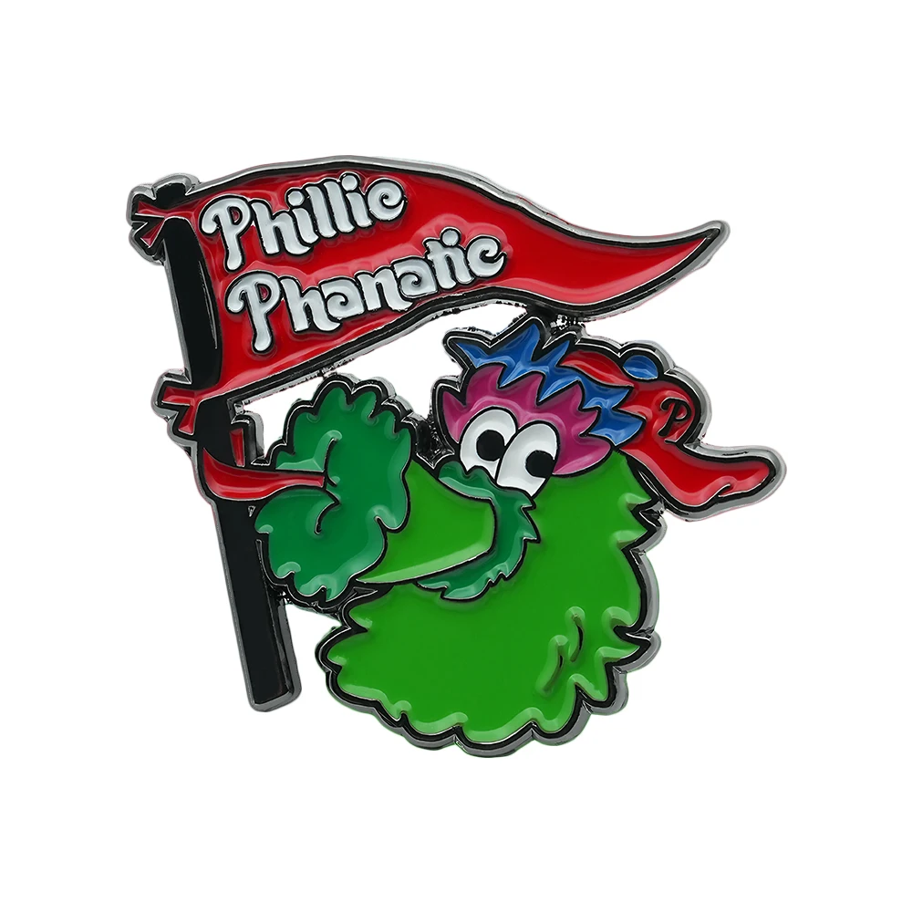 Phillie-Phanatic Major League Baseball team mascot enamel pin cute plush green-headed bird sports enamel pin badge accessories