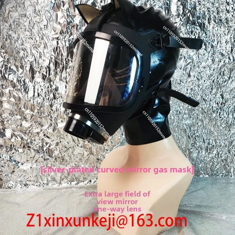 Arc Silver Plated Full Face Mask Large View Single Lens Cosplay Costume Prop