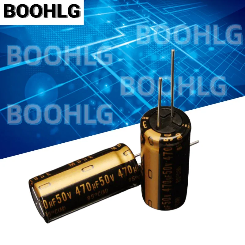 2PCS MUSE KZ High-Grade Audio Electrolytic Capacitor 50V 470UF 16×35mm Pure Copper Leads Low ESR HiFi Amplifier Capacitor