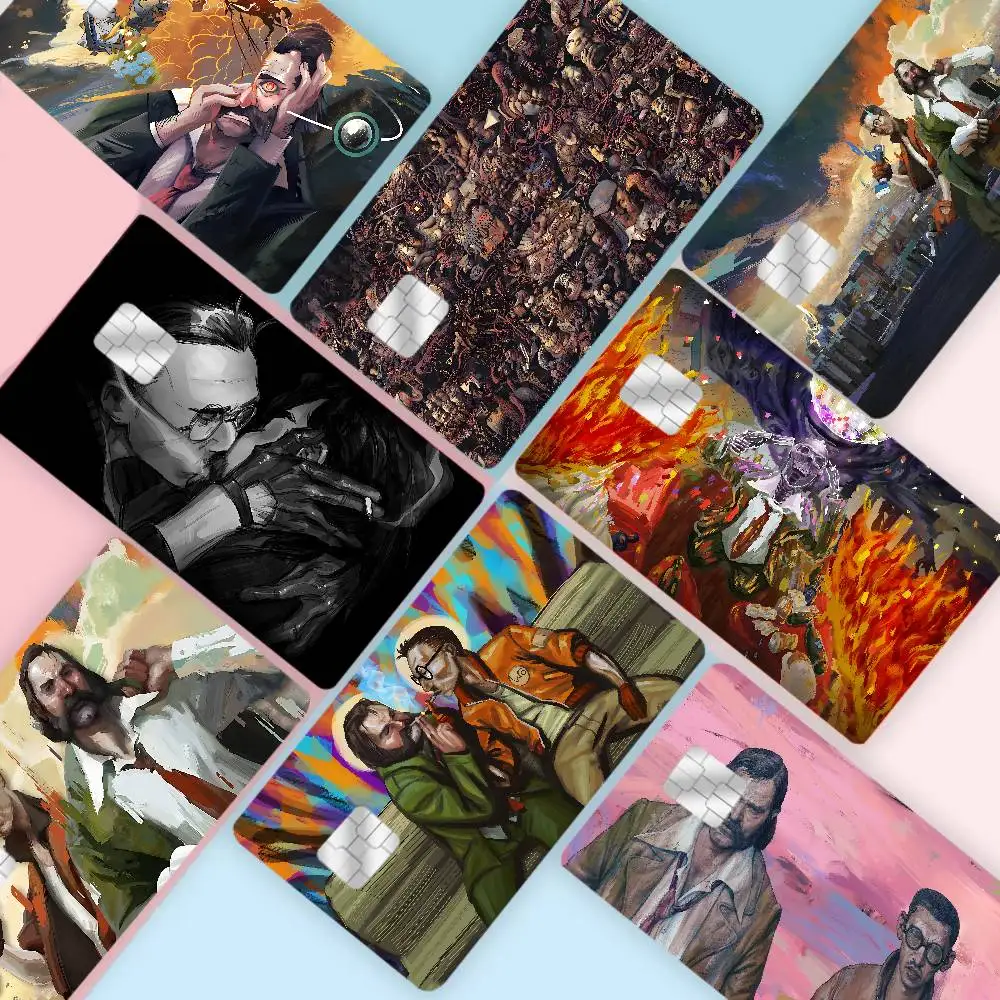 D-Disco Elysium Anime Spend Or Save Funny Shell On Off Ultra Thin No Fade Sticker Skin Cover Film For Debit Credit Card