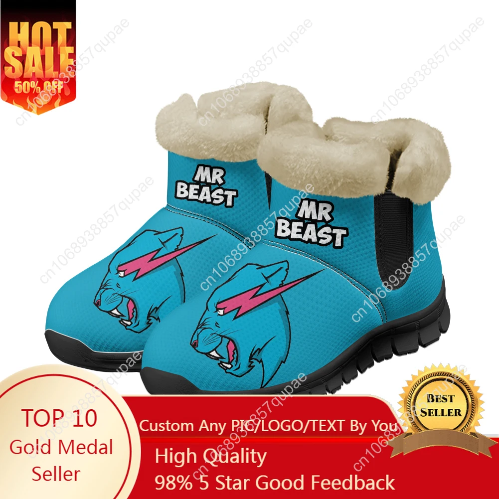 

Mr Beast Snow Boots American Game Blogger Mens Womens Shoe Keep Warm High Quality Casual Lightweight Sports Custom Sneakers