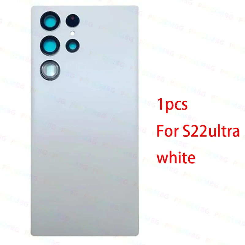 Substituição De Vidro Para Samsung Galaxy, Tampa Da Bateria, Porta Traseira, Painel De Habitação, Lente De Câmera Peças, S22 Ultra, S908, S22Ultra