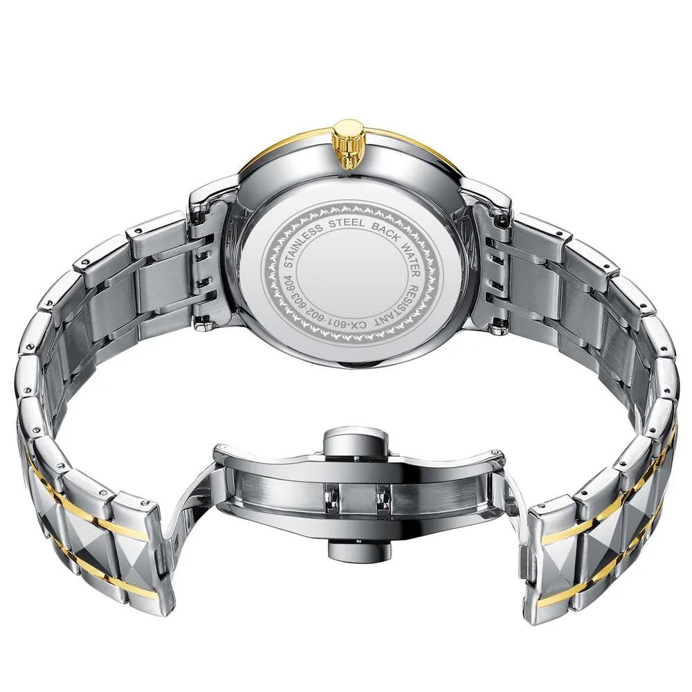 CHENXI Orologio da uomo di lusso Quadrante design drago Business Data Settimana Orologi da uomo al quarzo Orologio al quarzo impermeabile in acciaio inossidabile