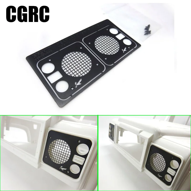 Simulation Upgrade Headlights Protective Net for 1/10 RC Crawler Car Defender RC4WD D90 D110 Diy Parts Model