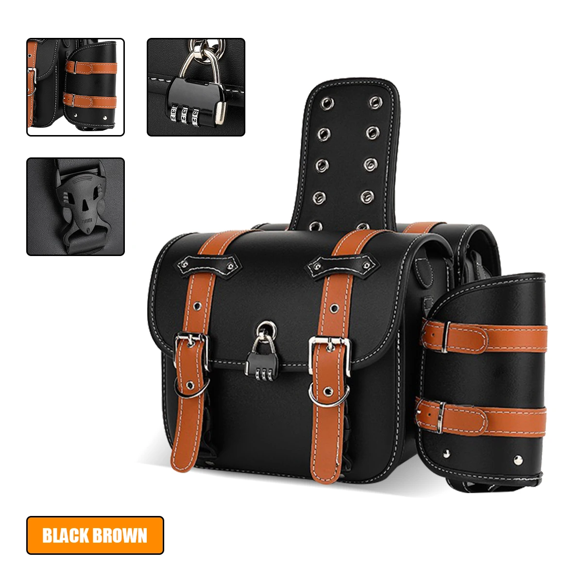 Pair Motorcycle Saddlebag Side Storage Luggage Bag Tool Pannier Saddle Bag Waterproof For Harley/Suzuki/Yamaha/Honda Travel Bag image 5
