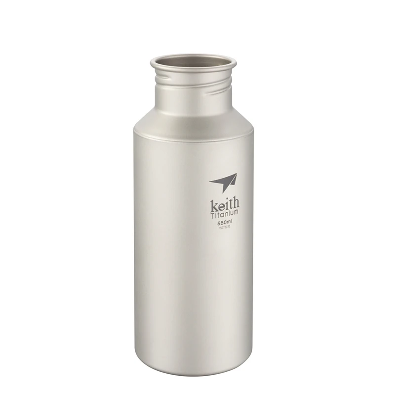 Imagem -03 - Keith Titanium Camping Water Bottle Talheres Bacteriostáticos Saudáveis Talheres Portáteis de Viagem ao ar Livre Garrafas Esportivas 550ml