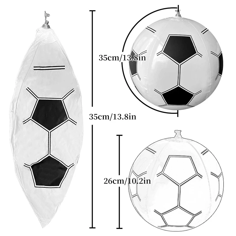 6 szt. Nadmuchiwana piłka nożna piłka plażowa piłka nożna na letni basen impreza gra zabawka prezent