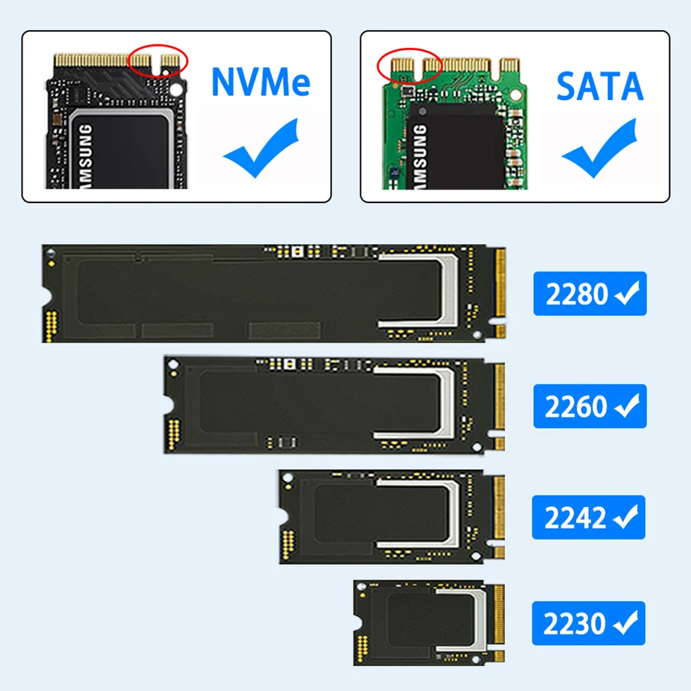 Imagem -05 - Orico M.2 Nvme Ngff Ssd tipo de Gabinete c Usb a 3.2 Gen2 m2 Duplo Protocolo Externo hd Case Caixa Armazenamento Disco Rígido Casa