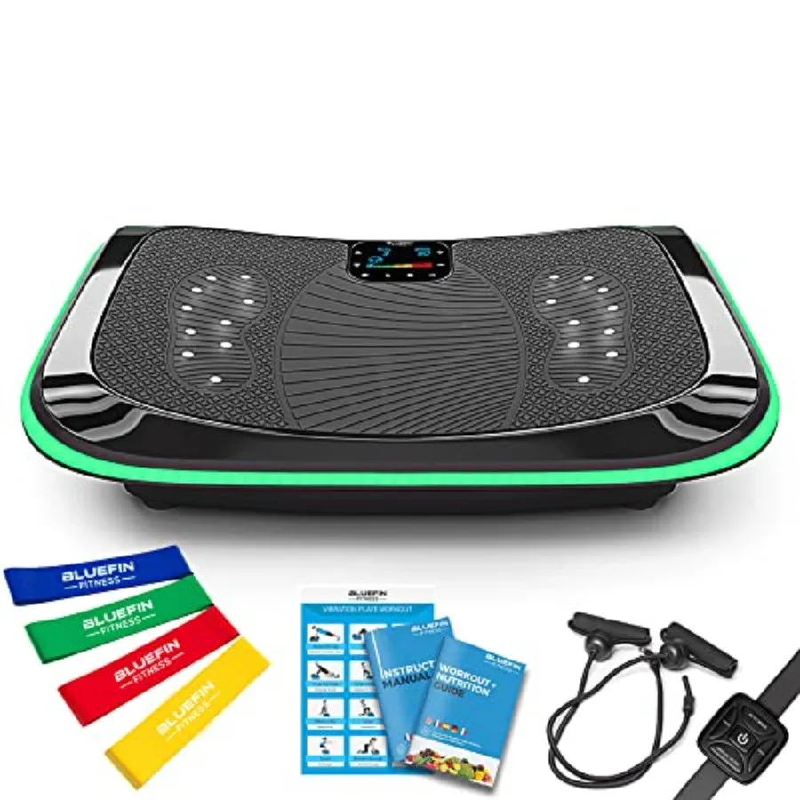 

Bluefin 4D Triple Motor Vibration Plate Machine with Magnetic Therapy and Bluetooth Speaker for Home Fitness Silent Drive Motor